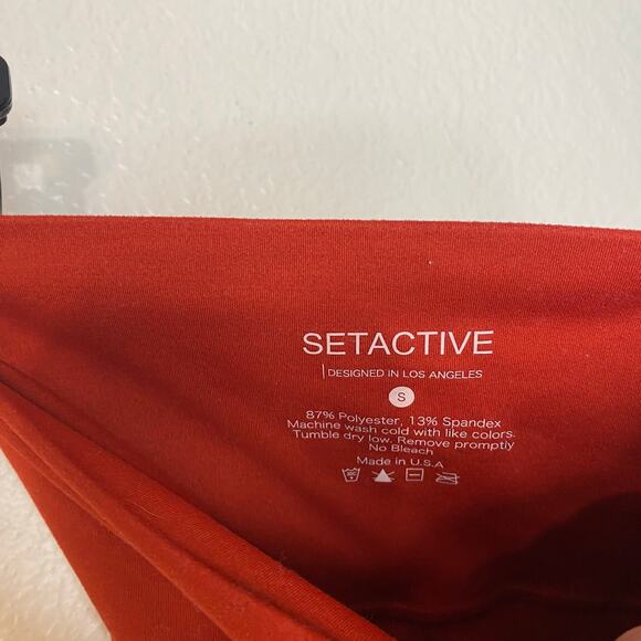 SET Active Red Airluxe Breathe Leggings Size Small - Picture 2 of 4
